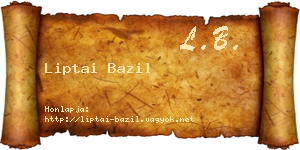 Liptai Bazil névjegykártya